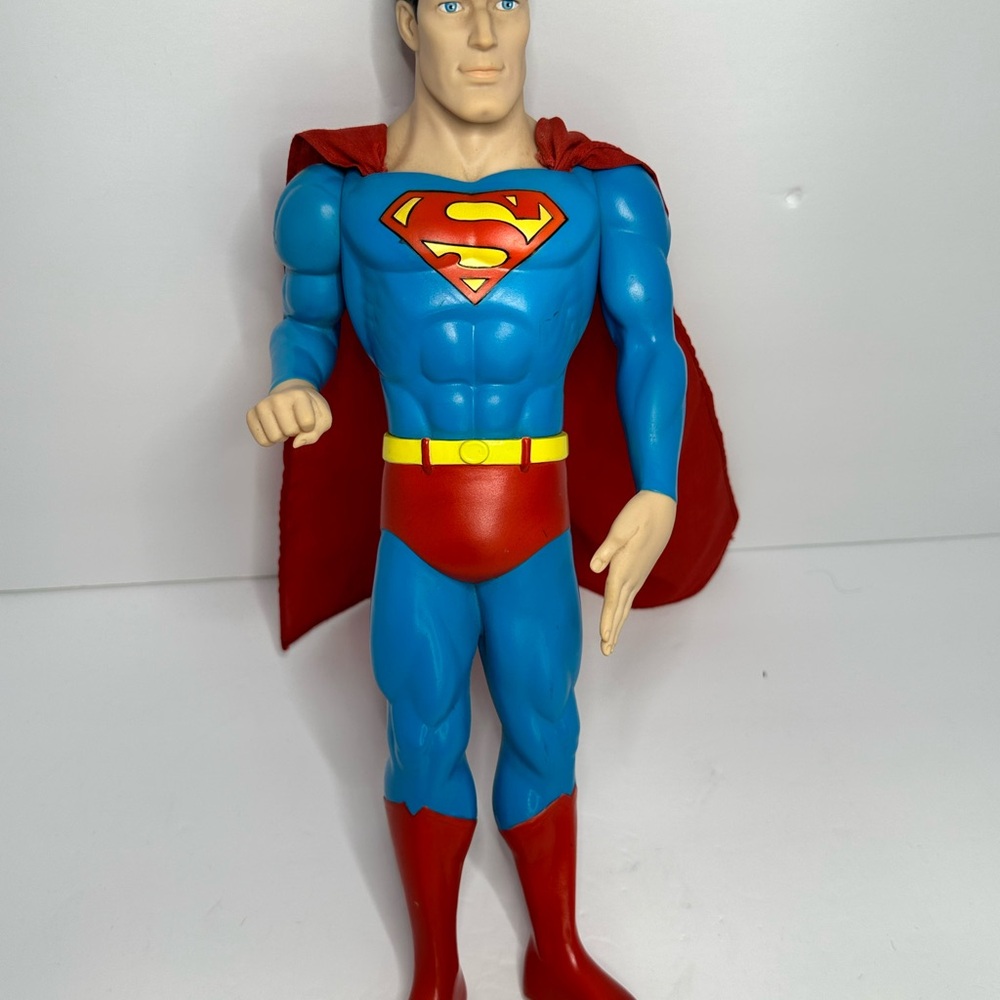 1988 15” Superman Action Figure with Red and Blue Suit